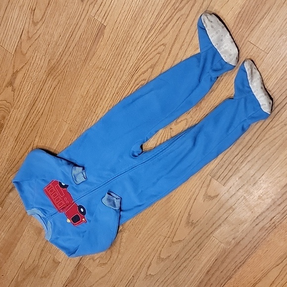 Carter's Fire Engine Fleece Footed Pajamas - Picture 1 of 4